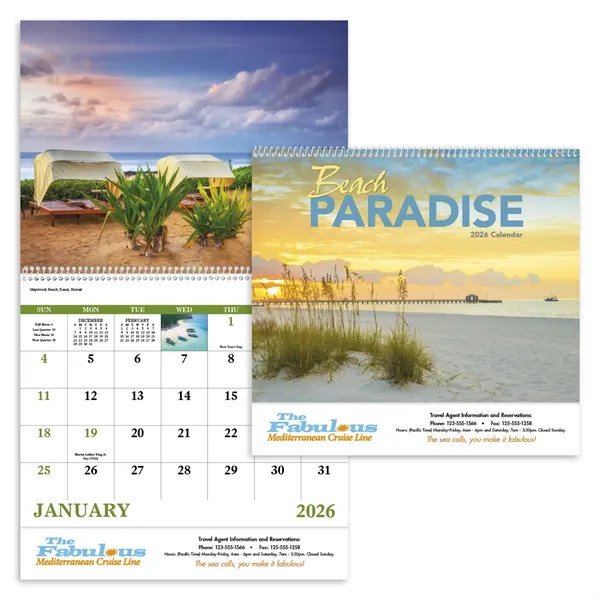 Good Value™ Beach Paradise - Spiral Calendar - Good Value™ Beach Paradise - Spiral Calendar - Image 0 of 31