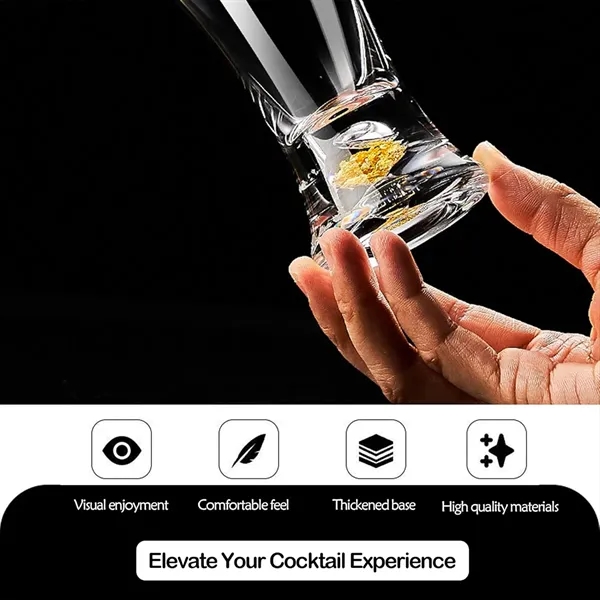 17.5 oz Craft Beer Glasses Pilsner Style with Gold Foil Base - 17.5 oz Craft Beer Glasses Pilsner Style with Gold Foil Base - Image 1 of 4