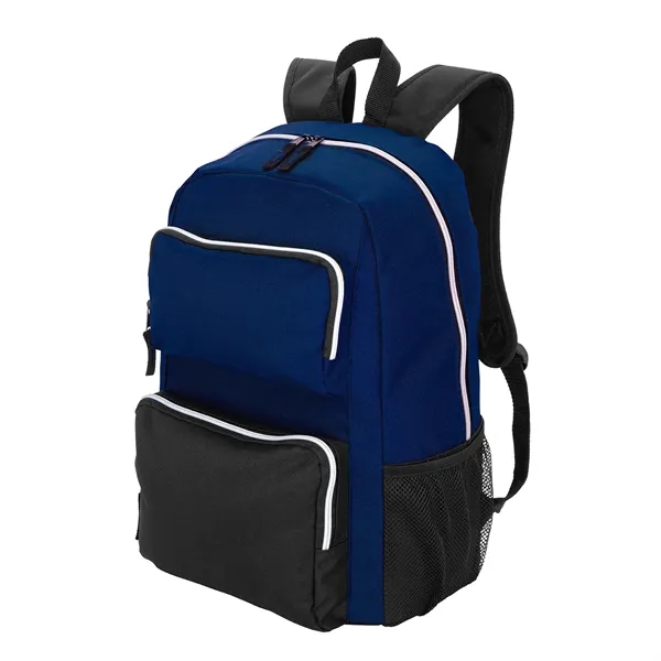 RPET Double-Pocket Computer Backpack - RPET Double-Pocket Computer Backpack - Image 0 of 9