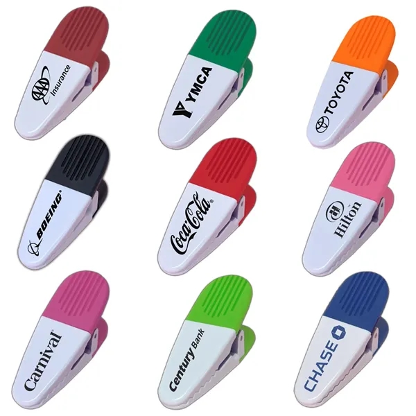 Popular ! Magnetic Memo Power Clips -White With Colored Grip - Popular ! Magnetic Memo Power Clips -White With Colored Grip - Image 0 of 11