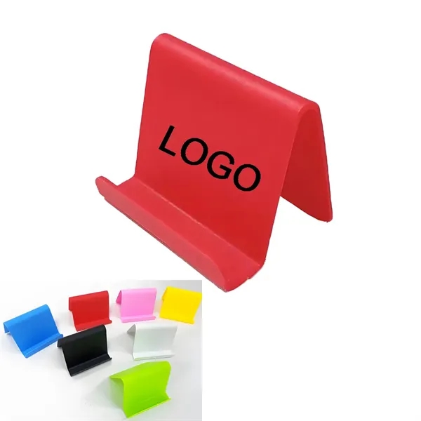 Custom Printed Reusable Plastic Phone Holder Stand Base - Custom Printed Reusable Plastic Phone Holder Stand Base - Image 0 of 2