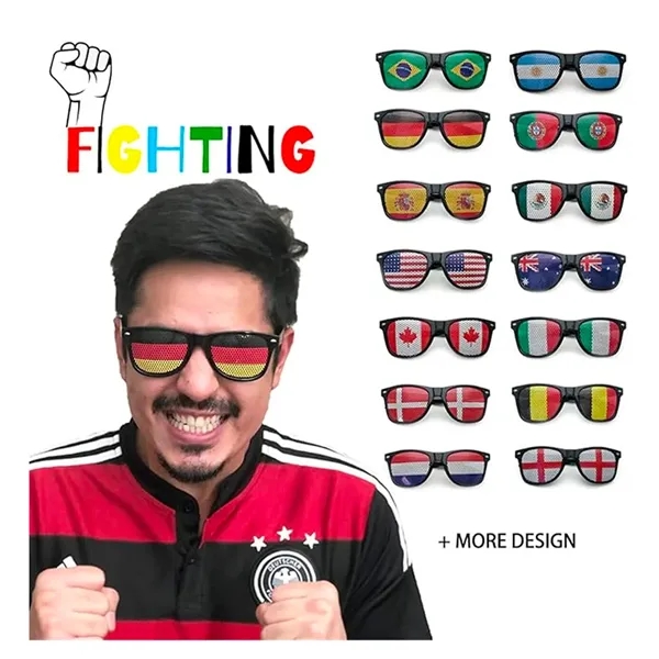 2026 World Cup Nation Flag Frame Sunglasses - 2026 World Cup Nation Flag Frame Sunglasses - Image 2 of 3