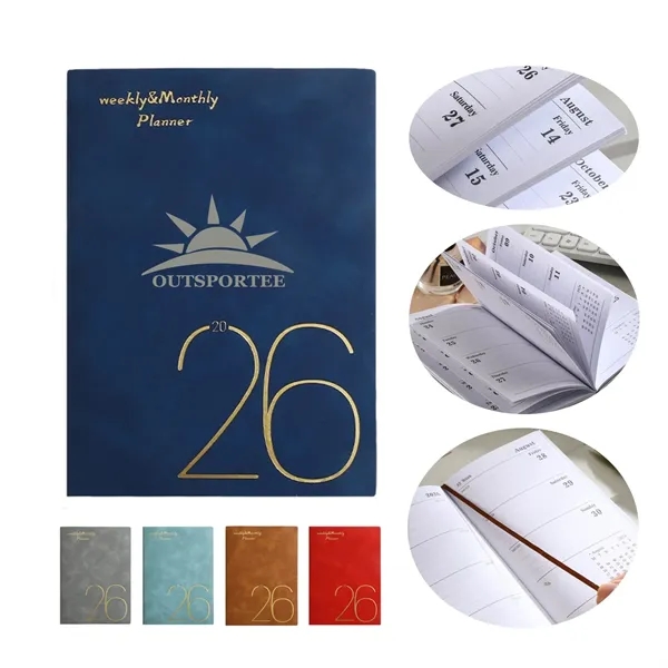 A5 Leather Journal Notebook Calendar Monthly Weekly Planner - A5 Leather Journal Notebook Calendar Monthly Weekly Planner - Image 0 of 7