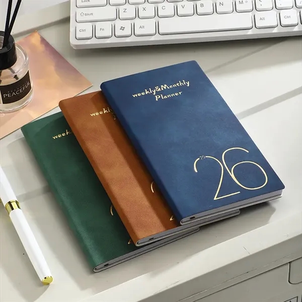 A5 Leather Journal Notebook Calendar Monthly Weekly Planner - A5 Leather Journal Notebook Calendar Monthly Weekly Planner - Image 6 of 7