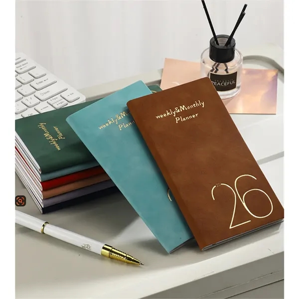 A5 Leather Journal Notebook Calendar Monthly Weekly Planner - A5 Leather Journal Notebook Calendar Monthly Weekly Planner - Image 7 of 7