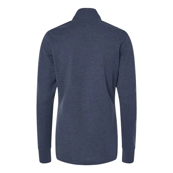Adidas Women's 3-Stripes Quarter-Zip Sweater Pullover - Adidas Women's 3-Stripes Quarter-Zip Sweater Pullover - Image 6 of 12