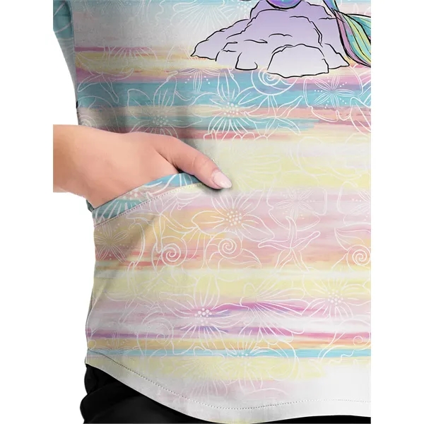 Cherokee - Tooniforms - Women's V-Neck Print Top - Cherokee - Tooniforms - Women's V-Neck Print Top - Image 13 of 17