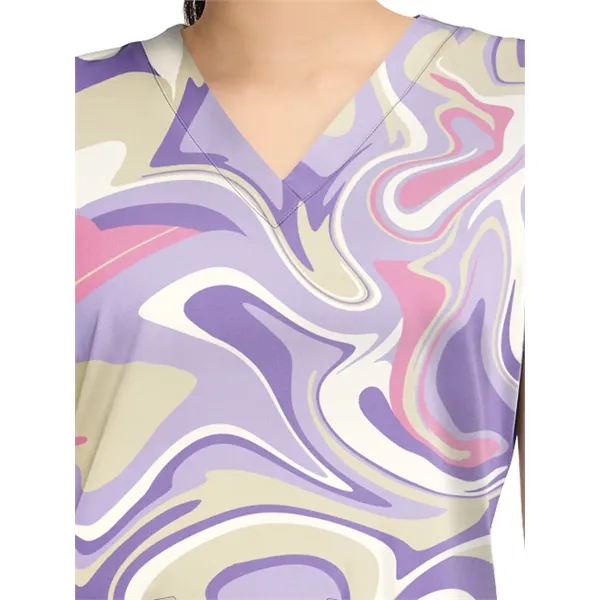 Med Couture - Prints - Women's 2-Pocket V-Neck Print Top - Med Couture - Prints - Women's 2-Pocket V-Neck Print Top - Image 14 of 14