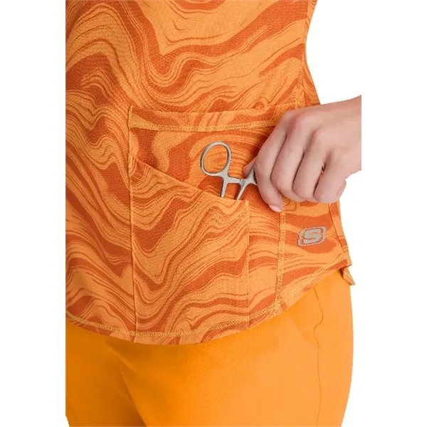 Skechers - Women's Three-Pocket V-Neck Reliance Print Scr... - Skechers - Women's Three-Pocket V-Neck Reliance Print Scr... - Image 13 of 17