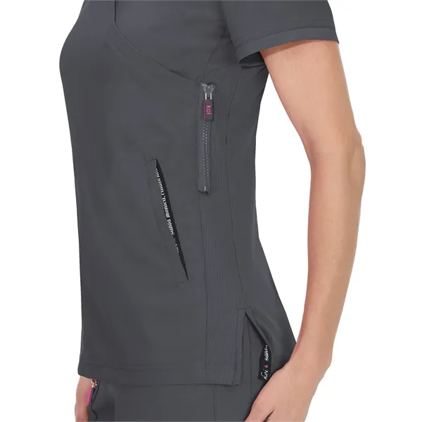 koi - Lite - Women's Three-Pocket Mock-Wrap Philosophy Top - koi - Lite - Women's Three-Pocket Mock-Wrap Philosophy Top - Image 9 of 46