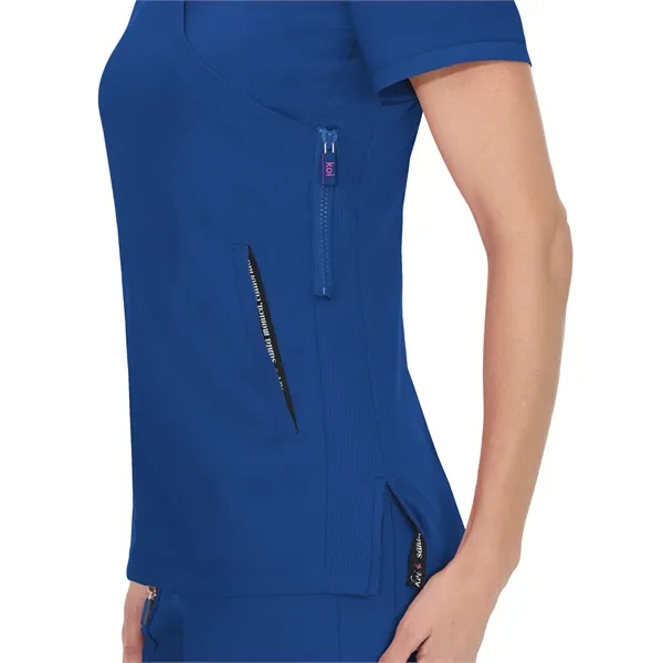 koi - Lite - Women's Three-Pocket Mock-Wrap Philosophy Top - koi - Lite - Women's Three-Pocket Mock-Wrap Philosophy Top - Image 16 of 46