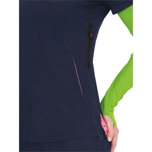 koi - Lite - Women's Three-Pocket Mock-Wrap Philosophy Top - koi - Lite - Women's Three-Pocket Mock-Wrap Philosophy Top - Image 28 of 46