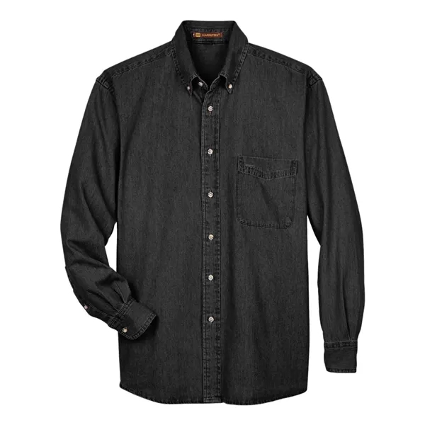 Harriton Men's Tall Denim Shirt - Harriton Men's Tall Denim Shirt - Image 5 of 6