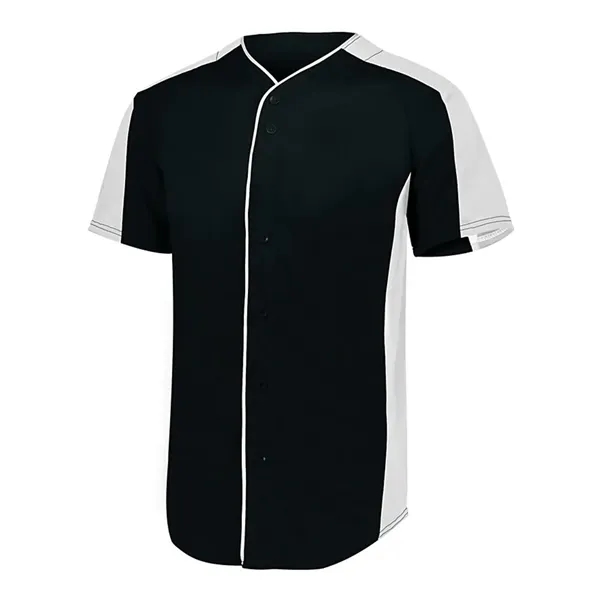 Augusta Sportswear Men's Full Button Baseball Jersey - Augusta Sportswear Men's Full Button Baseball Jersey - Image 1 of 10