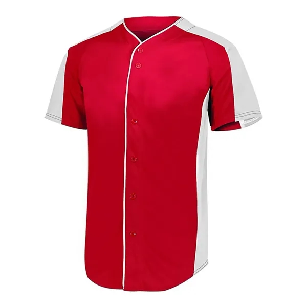 Augusta Sportswear Men's Full Button Baseball Jersey - Augusta Sportswear Men's Full Button Baseball Jersey - Image 7 of 10