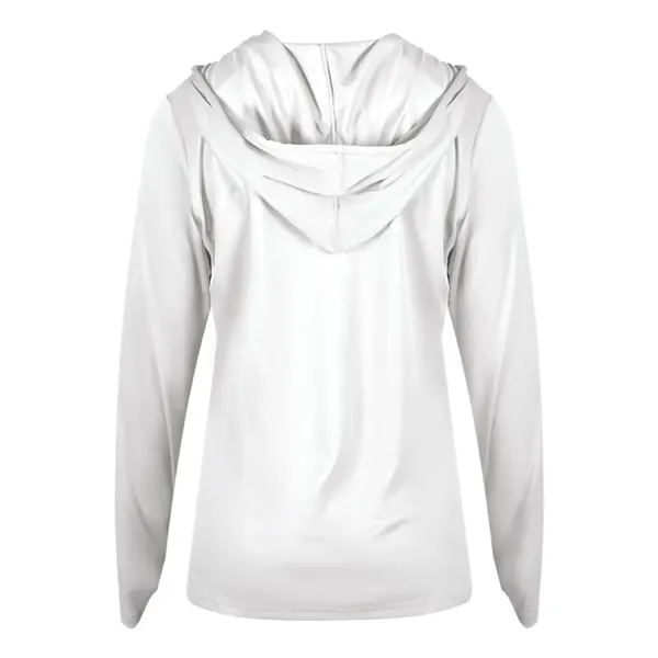 Badger Women's B-Core Long Sleeve Hooded T-Shirt - Badger Women's B-Core Long Sleeve Hooded T-Shirt - Image 36 of 36