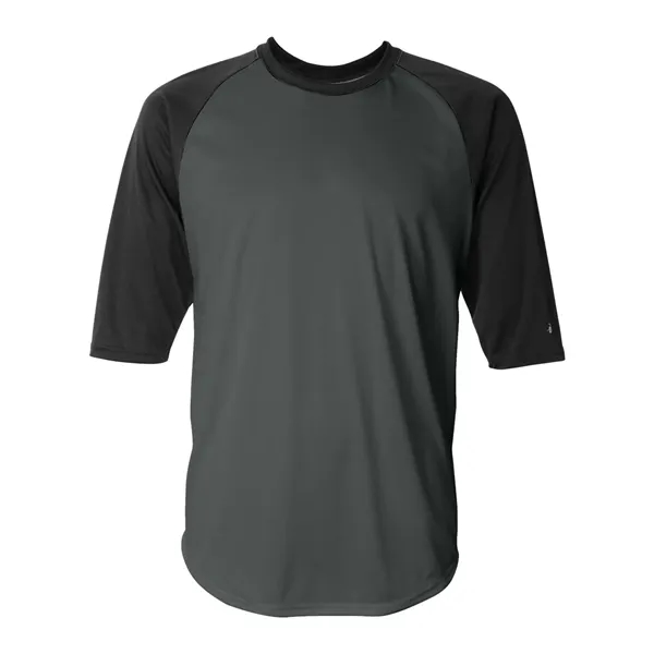 Custom Badger Men's B-Core Three-Quarter Sleeve Baseball T-Shirt