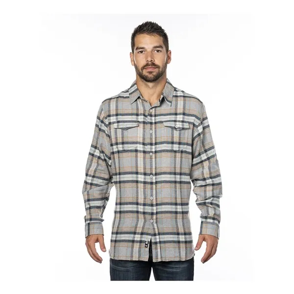 Burnside Men's Yarn-Dyed Flannel Shirt - Burnside Men's Yarn-Dyed Flannel Shirt - Image 53 of 58