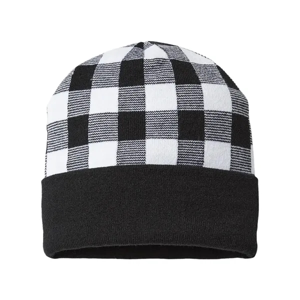 CAP AMERICA USA-Made Plaid Beanie - CAP AMERICA USA-Made Plaid Beanie - Image 9 of 9