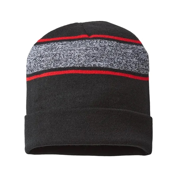 CAP AMERICA USA-Made Variegated Striped Cuffed Beanie - CAP AMERICA USA-Made Variegated Striped Cuffed Beanie - Image 3 of 4