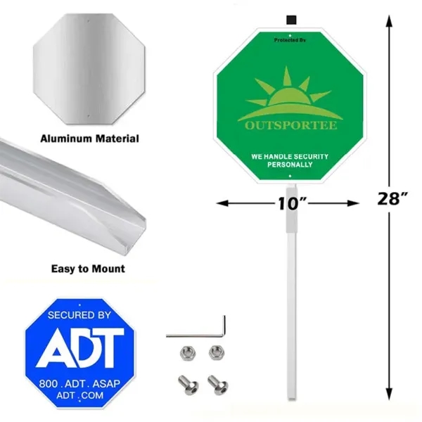 10in Aluminum Pole Yard Safety Sign Stakes Traffic Control - 10in Aluminum Pole Yard Safety Sign Stakes Traffic Control - Image 0 of 4