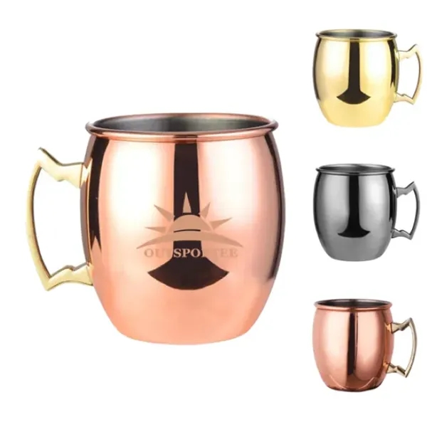 11.7/17.5 oz Stainless Steel Mule Handle Mug - 11.7/17.5 oz Stainless Steel Mule Handle Mug - Image 0 of 5