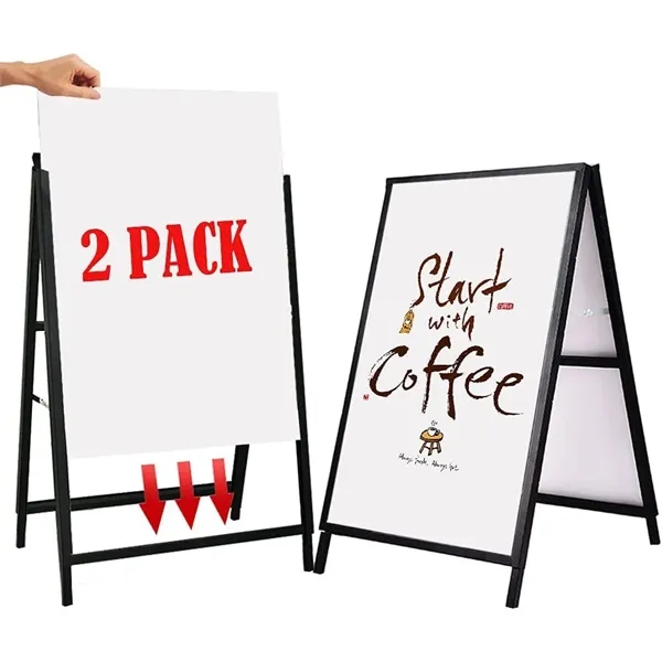 Metal Folding Sidewalk A Frame Sign Corrugate Plastic Poster - Metal Folding Sidewalk A Frame Sign Corrugate Plastic Poster - Image 3 of 5