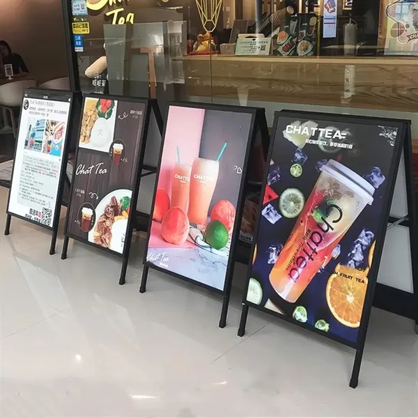 Metal Folding Sidewalk A Frame Sign Corrugate Plastic Poster - Metal Folding Sidewalk A Frame Sign Corrugate Plastic Poster - Image 4 of 5