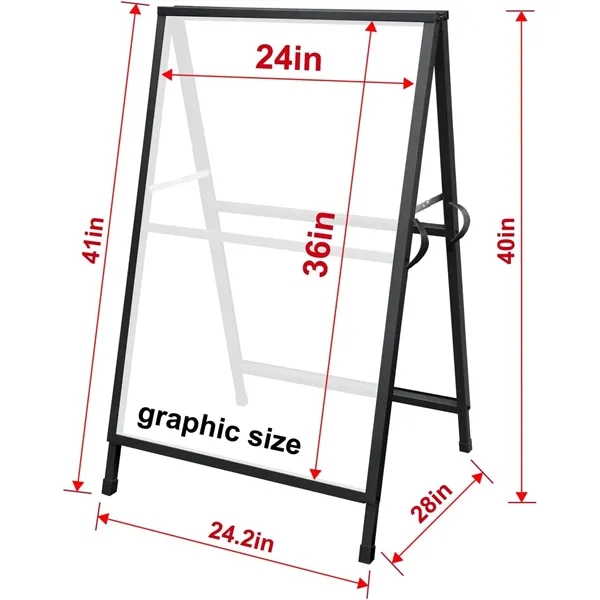 Metal Folding Sidewalk A Frame Sign Corrugate Plastic Poster - Metal Folding Sidewalk A Frame Sign Corrugate Plastic Poster - Image 1 of 5