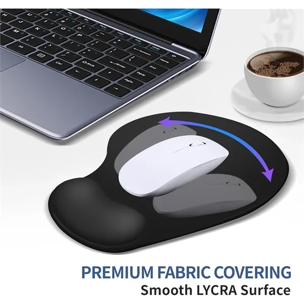 Ergonomic Mouse Pad with Gel Wrist Rest Support - Ergonomic Mouse Pad with Gel Wrist Rest Support - Image 3 of 5