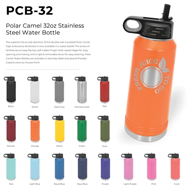 Polar Camel 32oz Stainless Steel Water Bottle - Polar Camel 32oz Stainless Steel Water Bottle - Image 1 of 38