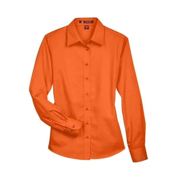 Harriton Women's Easy Blend™ Long Sleeve Twill Dress Shir... - Harriton Women's Easy Blend™ Long Sleeve Twill Dress Shir... - Image 21 of 26