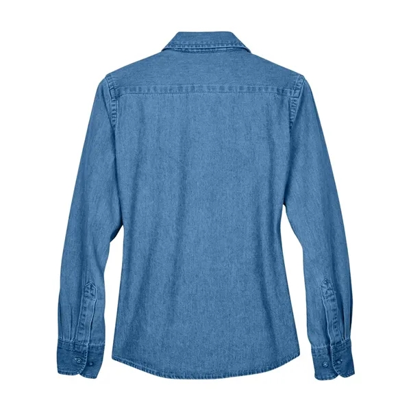 Harriton Women's Denim Shirt - Harriton Women's Denim Shirt - Image 4 of 6