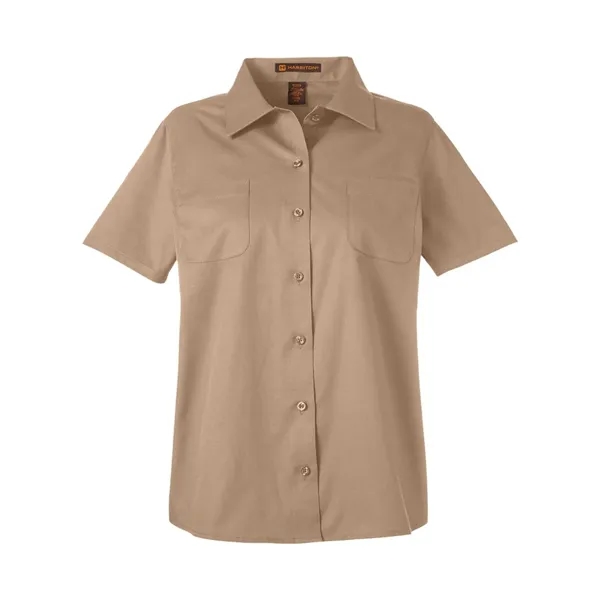 Harriton Women's Advantage IL Short Sleeve Dress Shirt - Harriton Women's Advantage IL Short Sleeve Dress Shirt - Image 7 of 8