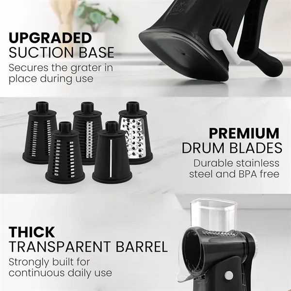 Manual Hand Crank Cheese Grater - Manual Hand Crank Cheese Grater - Image 3 of 8