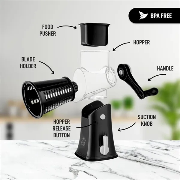 Manual Hand Crank Cheese Grater - Manual Hand Crank Cheese Grater - Image 4 of 8