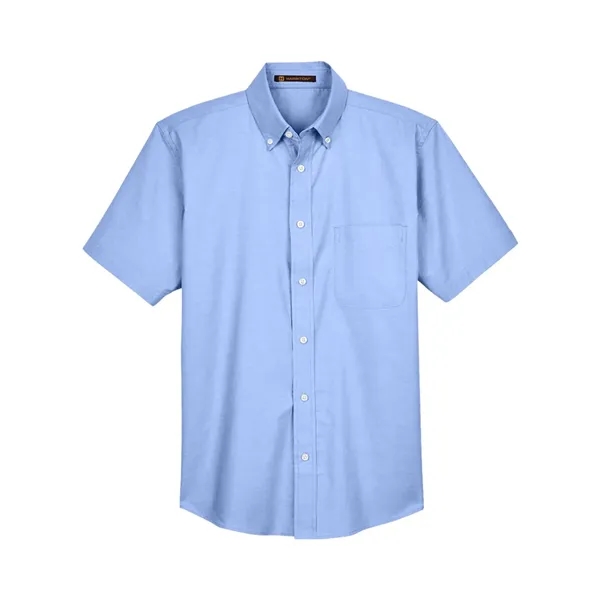Custom Harriton Men's Oxford Short Sleeve with Stain-Release