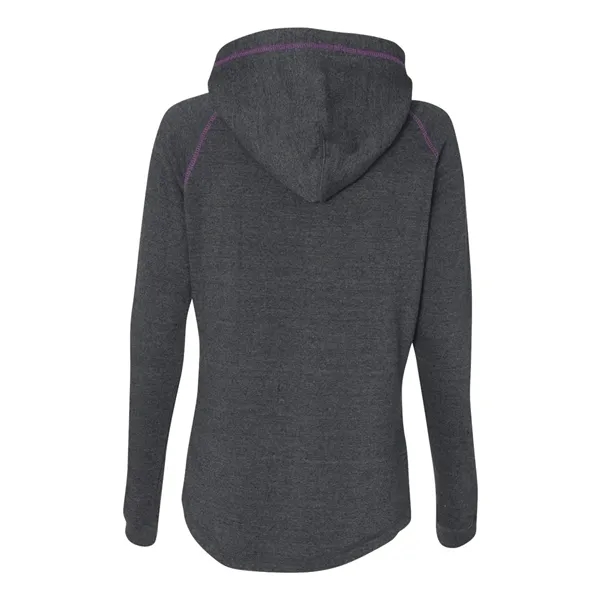 J. America Women's Triblend Half-Zip Hooded Sweatshirt - J. America Women's Triblend Half-Zip Hooded Sweatshirt - Image 3 of 6