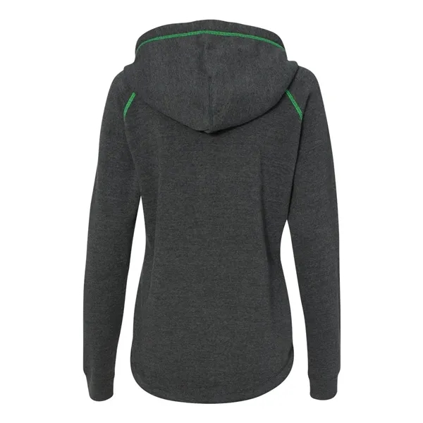 J. America Women's Triblend Half-Zip Hooded Sweatshirt - J. America Women's Triblend Half-Zip Hooded Sweatshirt - Image 6 of 6
