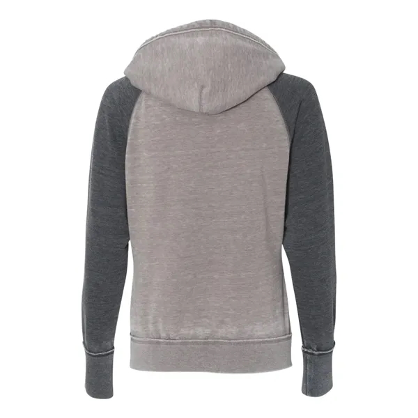 J. America Women's Zen Fleece Raglan Hooded Sweatshirt - J. America Women's Zen Fleece Raglan Hooded Sweatshirt - Image 2 of 6
