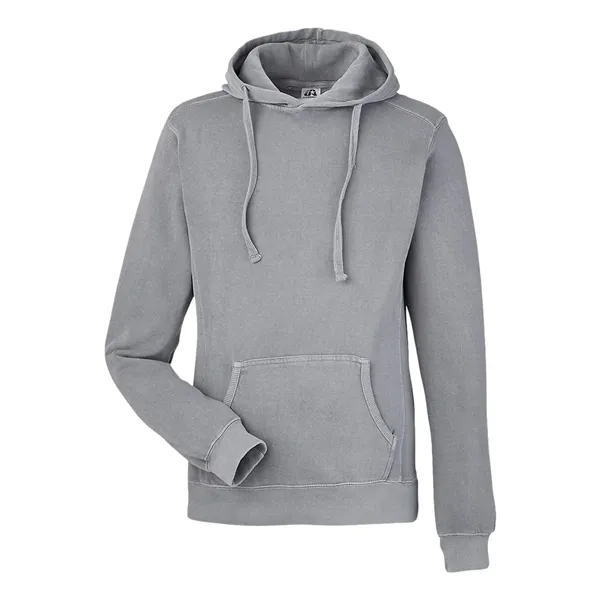 Custom J. America Unisex Pigment-Dyed Fleece Hooded Sweatshirt
