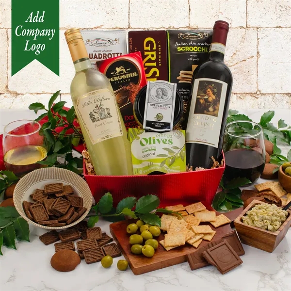 Taste of Tuscany Italian Wine Gift Basket - Taste of Tuscany Italian Wine Gift Basket - Image 0 of 3