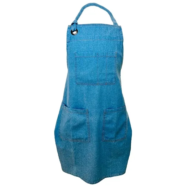 Liberty Bags 5-Pocket Recycled Cotton Denim Apron - Liberty Bags 5-Pocket Recycled Cotton Denim Apron - Image 3 of 3