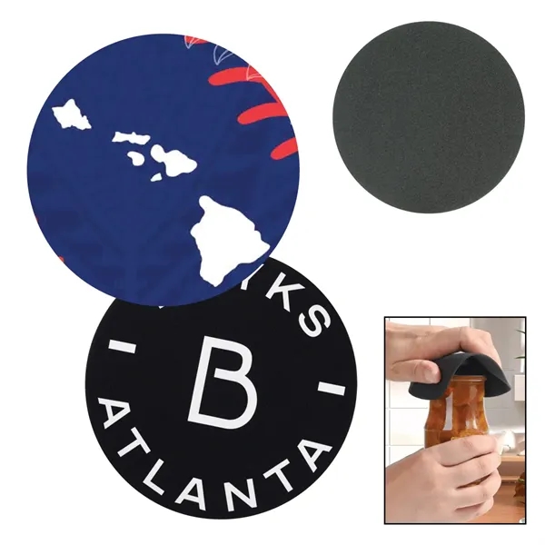 Round Microfiber Jar Opener - Round Microfiber Jar Opener - Image 0 of 2