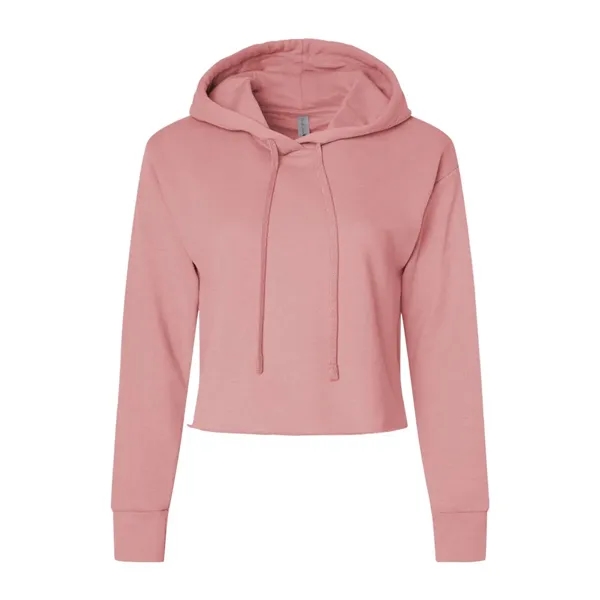 Custom Next Level Women's Laguna Sueded Raw Edge Crop Hoodie Swe...