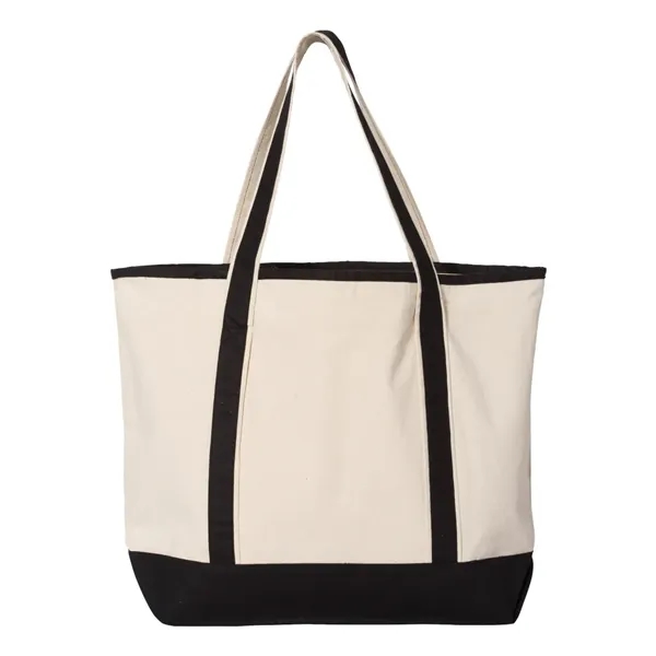 Q-Tees 34.6L Large Canvas Deluxe Tote - Q-Tees 34.6L Large Canvas Deluxe Tote - Image 2 of 18