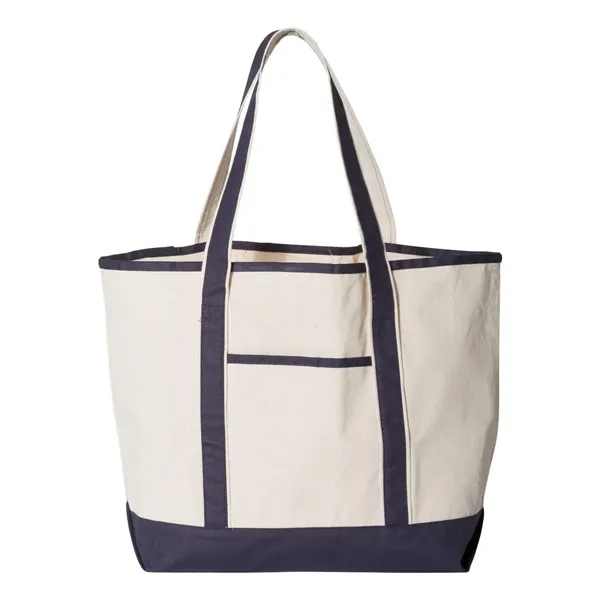 Q-Tees 34.6L Large Canvas Deluxe Tote - Q-Tees 34.6L Large Canvas Deluxe Tote - Image 11 of 18