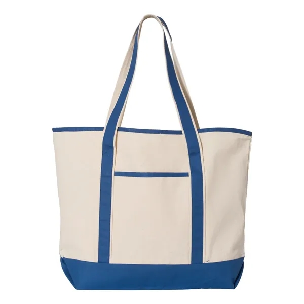 Q-Tees 34.6L Large Canvas Deluxe Tote - Q-Tees 34.6L Large Canvas Deluxe Tote - Image 17 of 18