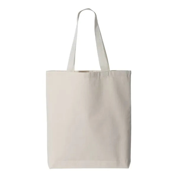 Q-Tees 11L Canvas Tote with Contrast-Color Handles - Q-Tees 11L Canvas Tote with Contrast-Color Handles - Image 10 of 20