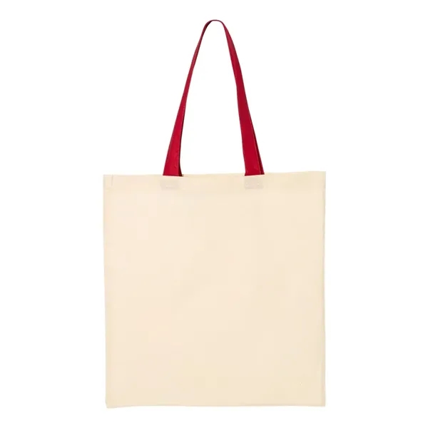Q-Tees Economical Tote with Contrast-Color Handles - Q-Tees Economical Tote with Contrast-Color Handles - Image 30 of 40